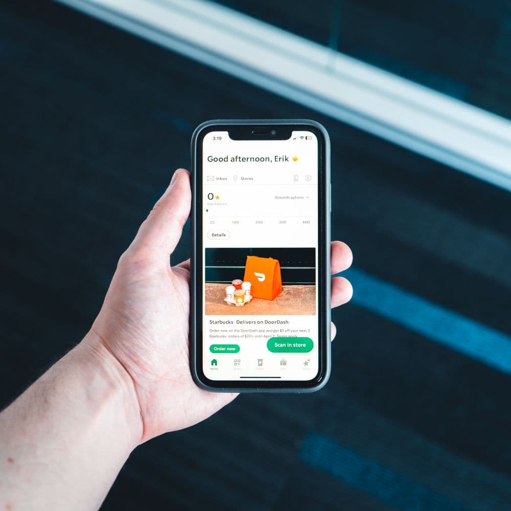 Phone showing the Ember & Bun app