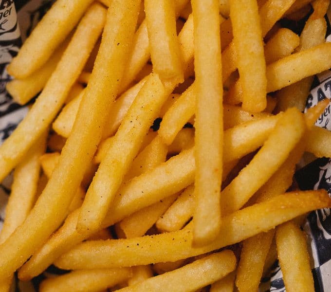 Fries tossed in paprika salt